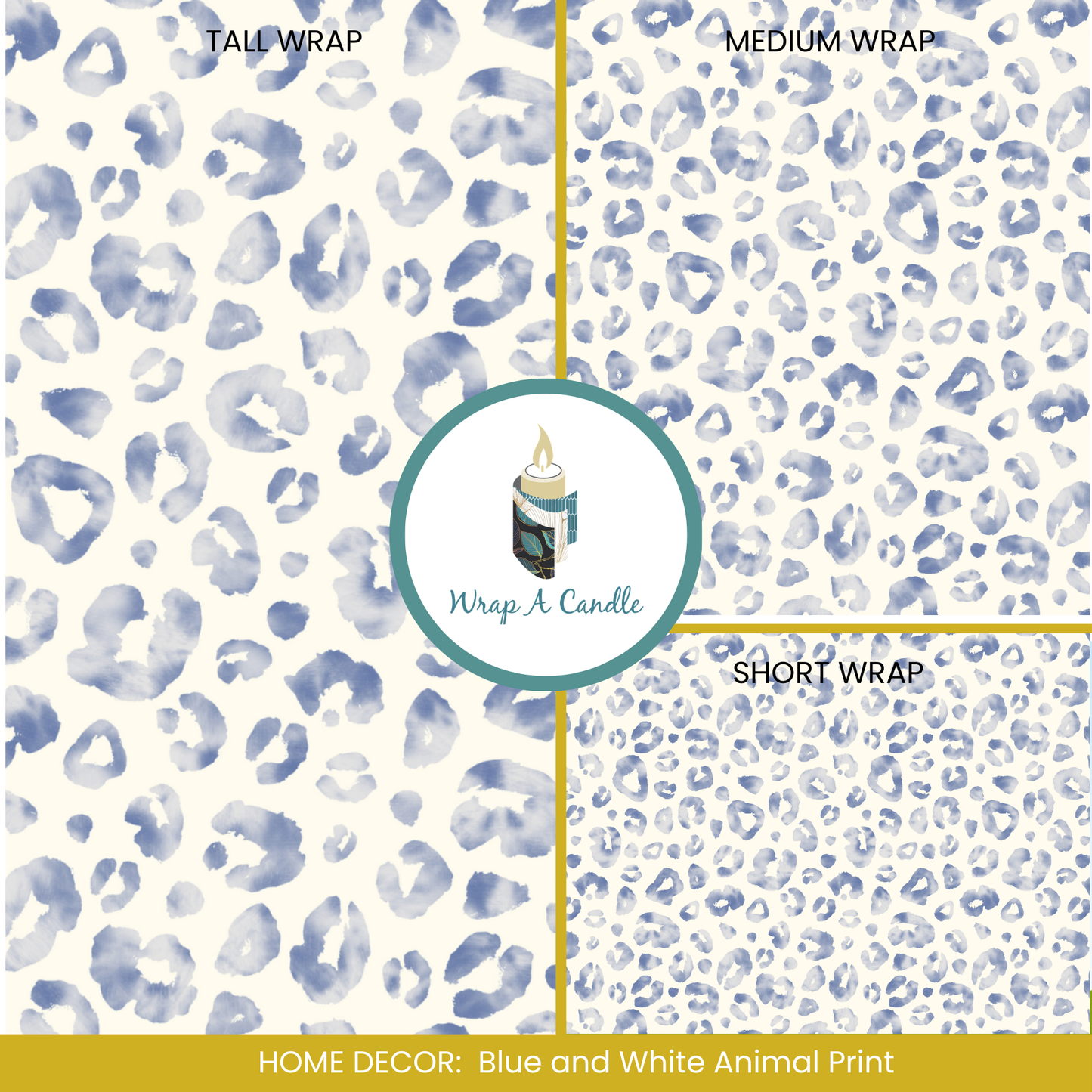 Blue & White Animal Print