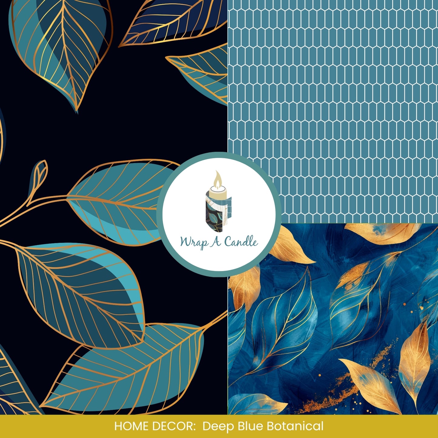 Deep Blue Botanical Wrap