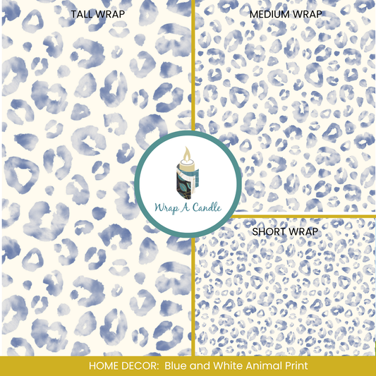 Blue & White Animal Print