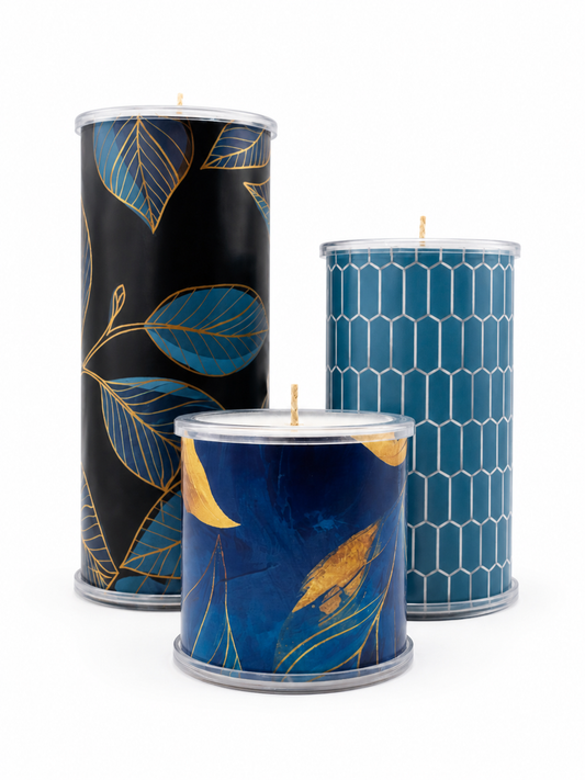 Deep Blue Botanical Wrap