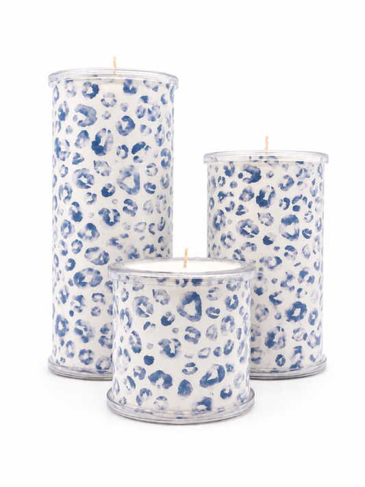 Blue & White Animal Print