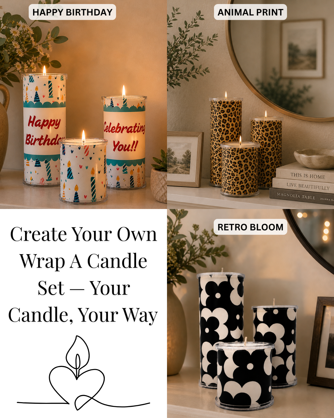 Create Your Own Wrap A Candle Set — Your Candle, Your Way