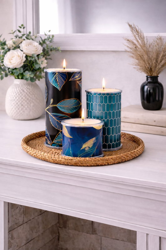 Deep Blue Botanical Wrap